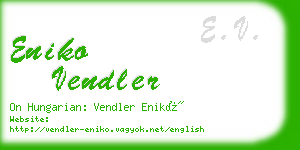 eniko vendler business card